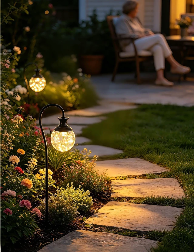 Alt view image 7 of 7 - 2.5W Glass Globe Low Voltage Pathway Lights, 2700K IP65 136LM 12-24V AC/DC | Landscape Lighting Low Volt Path Lights, Decroative LED Garden Lighting for Path, Patio, Yard, Walkway