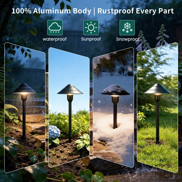 Alt view image 2 of 7 - DAMAING 5W Landscape Lighting Low Voltage 12-24V Outdoor Lights for Pathway | 12V-24V Low Voltage Landscape Lights, IP65 Path Lights for Yard Walkway, Acrylic lens anti-yellowing Garden Lights
