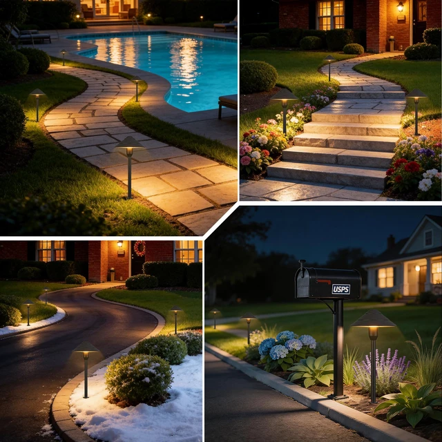 Alt view image 5 of 7 - DAMAING 5W Landscape Lighting Low Voltage 12-24V Outdoor Lights for Pathway | 12V-24V Low Voltage Landscape Lights, IP65 Path Lights for Yard Walkway, Acrylic lens anti-yellowing Garden Lights