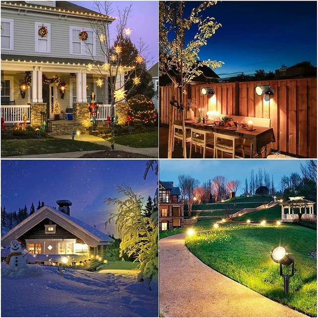 Alt view image 7 of 7 - Mutois 10-Pack Voltage Landscape Lighting with Spike and Connector | Mutois 7W Low Voltage LED Landscape Lighting, 12V 2700K IP65 Waterproof Lights 900LM Warm White for Tree Garden Yard Pathway