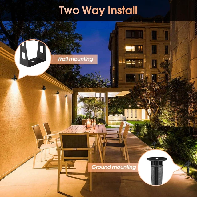 Alt view image 5 of 7 - GreenClick Low Voltage Landscape Lights 6 Pack, 69ft Cable Spotlight Outdoor with 12V Transformer, IP65 Waterproof Plug in Spot Lights 2700K Warm White for Yard, Plant, Lawn, Tree, Flags, Garden