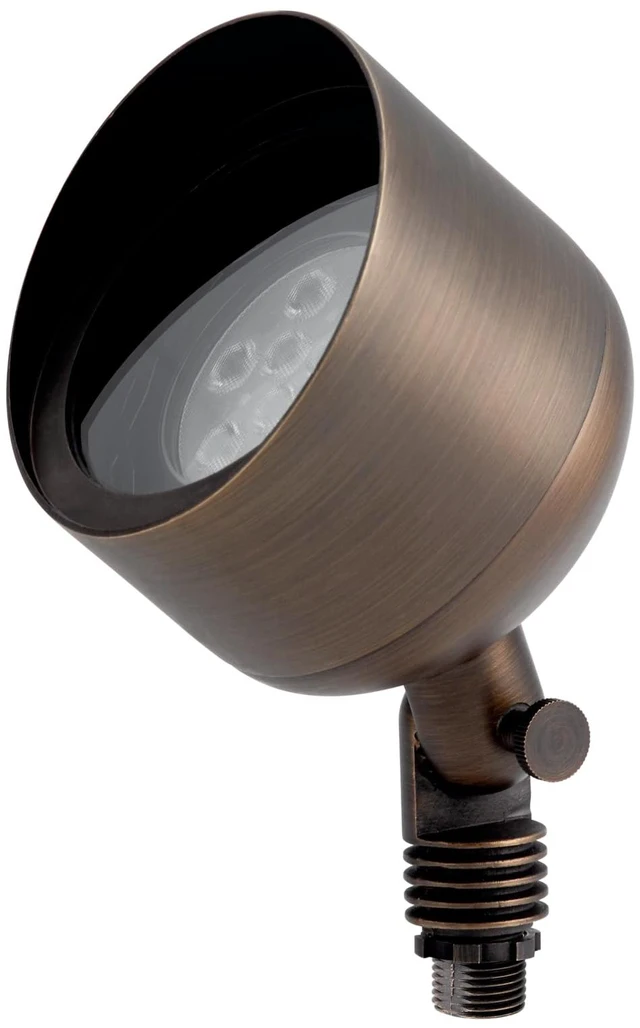 Main image of Kichler PAR36 Low Voltage Landscape Spotlight Light, Centennial Brass | Customizable PAR36 system directs uplighting for trees and architectural accents (4.5" x 5.75"), 15487CBR