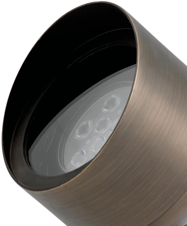 Alt view image 2 of 7 - Kichler PAR36 Low Voltage Landscape Spotlight Light, Centennial Brass | Customizable PAR36 system directs uplighting for trees and architectural accents (4.5" x 5.75"), 15487CBR