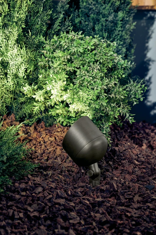 Alt view image 5 of 7 - Kichler PAR36 Low Voltage Landscape Spotlight Light, Centennial Brass | Customizable PAR36 system directs uplighting for trees and architectural accents (4.5" x 5.75"), 15487CBR