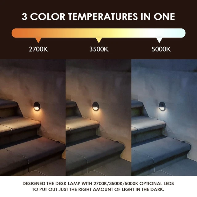 Alt view image 2 of 7 - WOMINGYOUWO LED Low Voltage Deck Lights Outdoor Waterproof,6-Pack 3CCT Deck Lighting Fixtures Landscape Step,3W,12V-24V AC/DC Die-cast Aluminum Housing Fence Lamp Wired 2700K/3500K/5000K (Black)