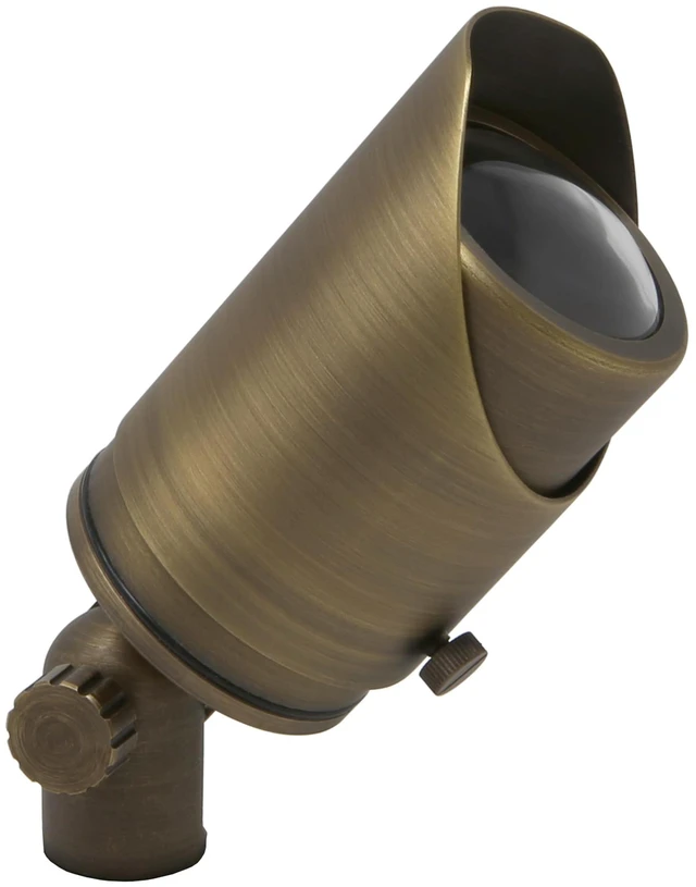 Main image of Lightkiwi C4573 Adjustable Focus Outdoor Brass Spotlight LED Lighting Fixture for Low Voltage Landscape - Perfect for Garden, Fence, Garage Lights and More (Light Bulb Not Included)