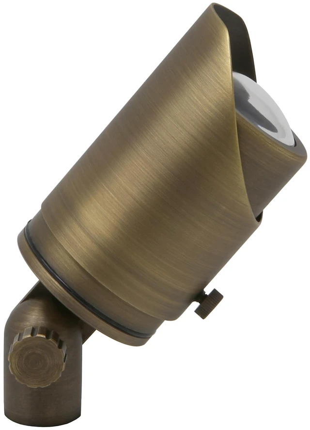 Alt view image 2 of 7 - Lightkiwi C4573 Adjustable Focus Outdoor Brass Spotlight LED Lighting Fixture for Low Voltage Landscape - Perfect for Garden, Fence, Garage Lights and More (Light Bulb Not Included)