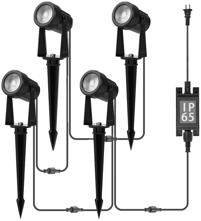 Main image of Banord Outdoor Landscape Lighting, 4 Pack Low Voltage 2700K Warm White | Easy installation, Expandable, IP65 Waterproof Outdoor Lighting for Yard Garden Lawn Plants