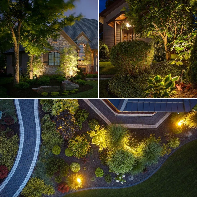Alt view image 7 of 7 - Banord Outdoor Landscape Lighting, 4 Pack Low Voltage 2700K Warm White | Easy installation, Expandable, IP65 Waterproof Outdoor Lighting for Yard Garden Lawn Plants