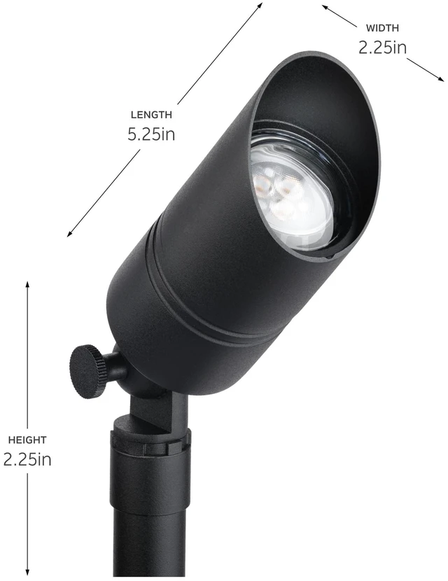 Alt view image 2 of 3 - Kichler MR16 Landscape Spotlight Light, Black Brass | Cast brass fixture directs uplighting for trees and architectural accents (2.25" x 5.25"), 15475BKB