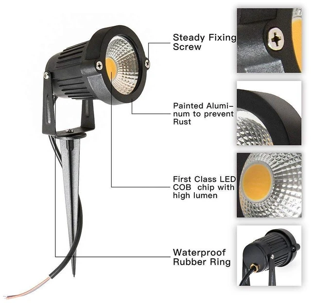 Alt view image 2 of 7 - SUNRIVER Low Voltage Landscape Lights Led Landscape Lighting 6W Outdoor Landscape Lights 12V 24V Waterproof Landscape Spotlights for Yard, Lawn, Garden(6 Pack Warm White)