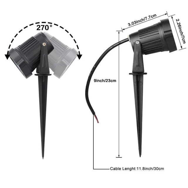 Alt view image 5 of 7 - SUNRIVER Low Voltage Landscape Lights Led Landscape Lighting 6W Outdoor Landscape Lights 12V 24V Waterproof Landscape Spotlights for Yard, Lawn, Garden(6 Pack Warm White)
