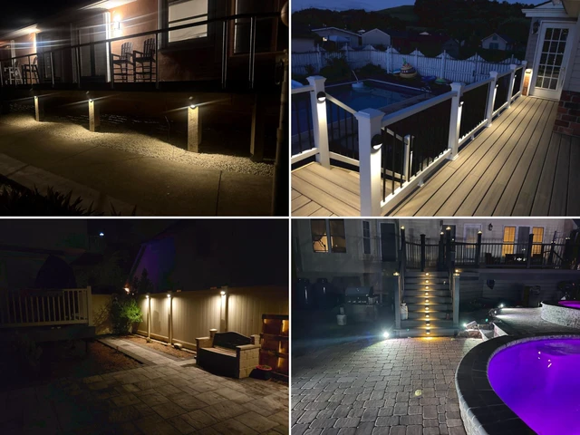Alt view image 7 of 7 - BTNHPLite 2.5W ORB Aluminum Low Voltage Deck Lights 2700K 3.74In 180lm IP65 | 12-24V AC/DC, LED Low Voltage Fence Lights, Outdoor Deck Step Lights, With IP65 Wire Nuts, 4FT Corded, ORB Finish, 12-Pack
