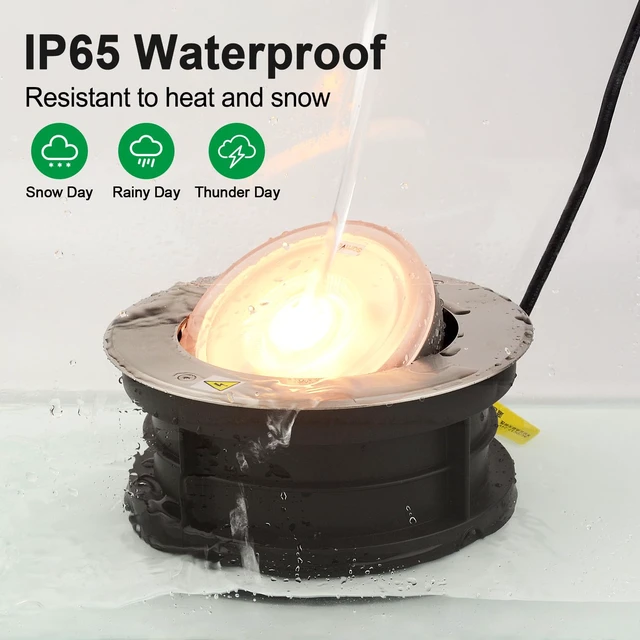 Alt view image 4 of 7 - SAMVOL Angle-Adjustable Led Inground Light for Gardens-Outdoor LED Well Lights,Landscape Pathway In-Ground Lighting Fixtures,Buried lamp,Low Voltage,IP65, Stainless Steel (48 Watts)