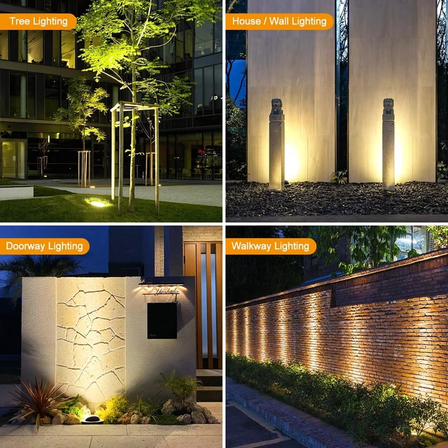 Alt view image 7 of 7 - SAMVOL Angle-Adjustable Led Inground Light for Gardens-Outdoor LED Well Lights,Landscape Pathway In-Ground Lighting Fixtures,Buried lamp,Low Voltage,IP65, Stainless Steel (48 Watts)