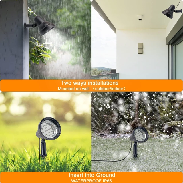 Alt view image 5 of 7 - Solar Spot Lights Outdoor Waterproof for Flag Landscape 16.4Ft Wire | Separate Panel,2 Installation Ways,Dusk to Dawn,Auto On/off,Solar Powered Led Flood Light for Garden Yard Tree Pathway,5500K