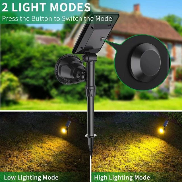 Alt view image 3 of 7 - Halloween Solar Spot Lights Outdoor Ideal Decor for Landscape Warm White-4P | Christmas Lights, High Lumen, 18LEDs, Multiple Modes, Best for Tree, Garden