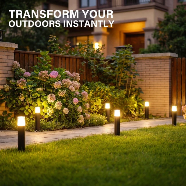 Alt view image 6 of 7 - GOLDEN STAR Low Voltage Bollard Path Lights 12V G4 LED 1.2W, 2Pack | 12V LED Bollard Path Lights, 95LM, 2700K Warm White Landscape Lighting with Stake & Connector for Garden, Bronze Finish