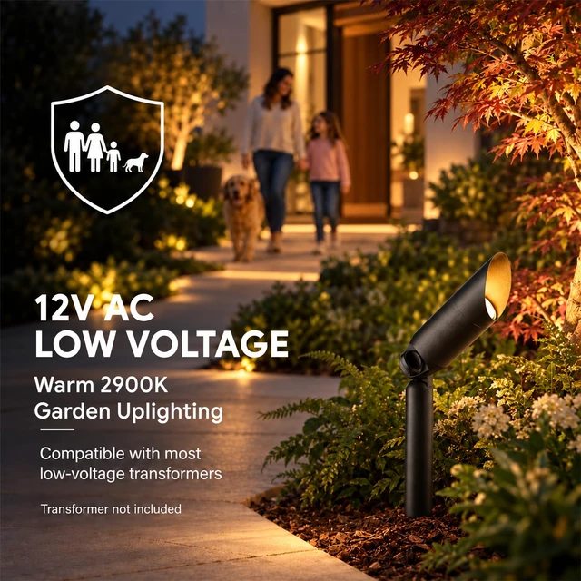 Alt view image 4 of 7 - LL LIGHTING LIVING Low Voltage Landscape Spotlights 12V LED Outdoor Spot Lights for Yard Garden Tree Uplighting 3W 100 Lumens Weateproof Die-cast Aluminum Housing 2900K Warm White 2PK