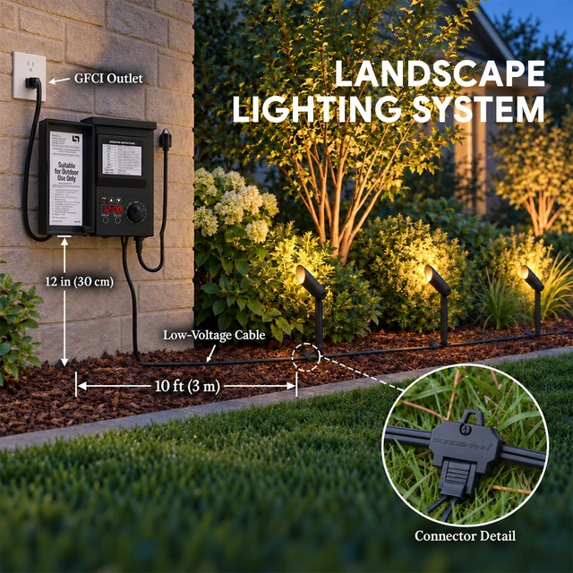 Alt view image 7 of 7 - LL LIGHTING LIVING Low Voltage Landscape Spotlights 12V LED Outdoor Spot Lights for Yard Garden Tree Uplighting 3W 100 Lumens Weateproof Die-cast Aluminum Housing 2900K Warm White 2PK