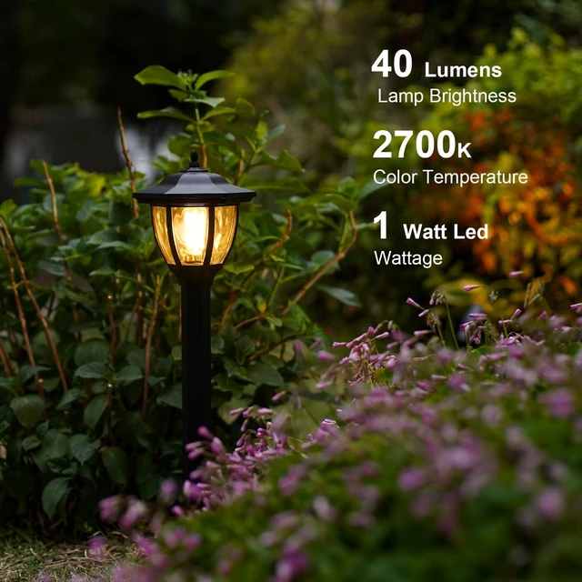 Alt view image 2 of 7 - GOODSMANN 2-Pack Low Voltage LED Path Lights, 12V AC, 1W, 40 lm, 2700K | Metal landscape path lights with replaceable LED bulbs, 2700K warm white light, and cable connectors