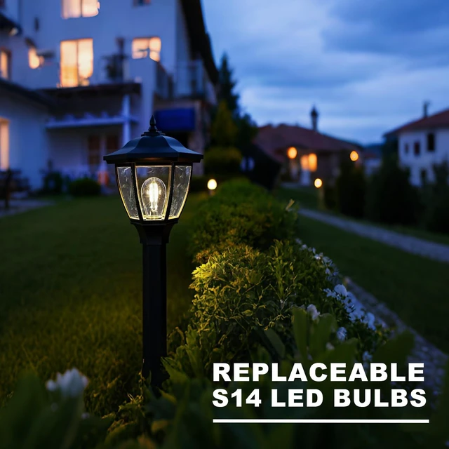 Alt view image 3 of 7 - GOODSMANN 2-Pack Low Voltage LED Path Lights, 12V AC, 1W, 40 lm, 2700K | Metal landscape path lights with replaceable LED bulbs, 2700K warm white light, and cable connectors