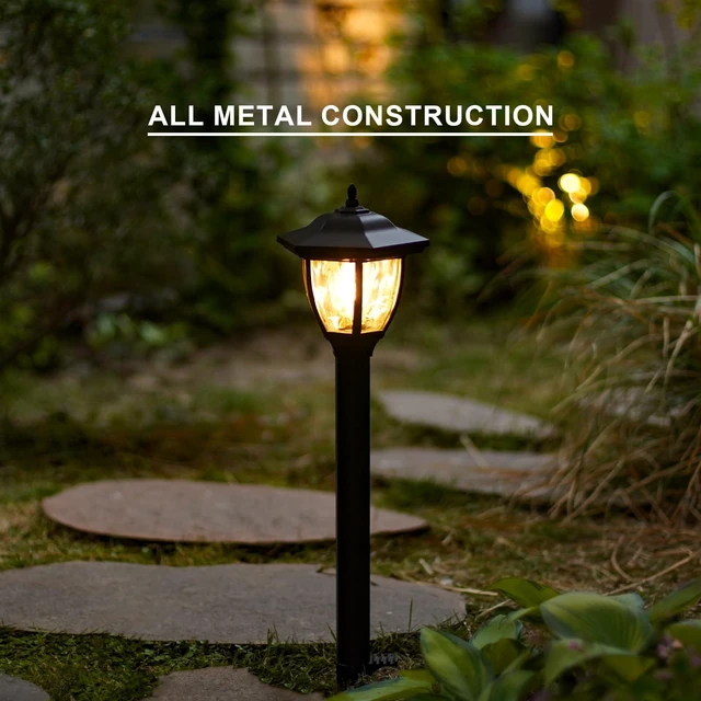 Alt view image 5 of 7 - GOODSMANN 2-Pack Low Voltage LED Path Lights, 12V AC, 1W, 40 lm, 2700K | Metal landscape path lights with replaceable LED bulbs, 2700K warm white light, and cable connectors