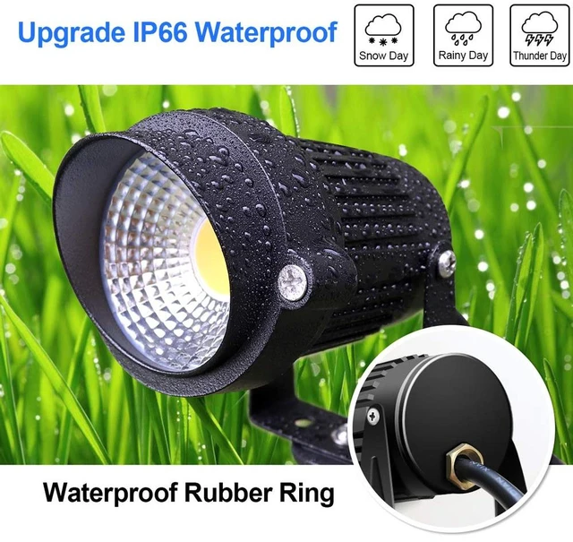 Alt view image 4 of 7 - ZUCKEO Low Voltage Landscape Lights LED Landscape Lighting with Connectors, 10W 12V 24V Outdoor Spotlights Waterproof Garden Flood Pathway Yard Lights 1000LM Daywhite Light(10Pack with Connector)