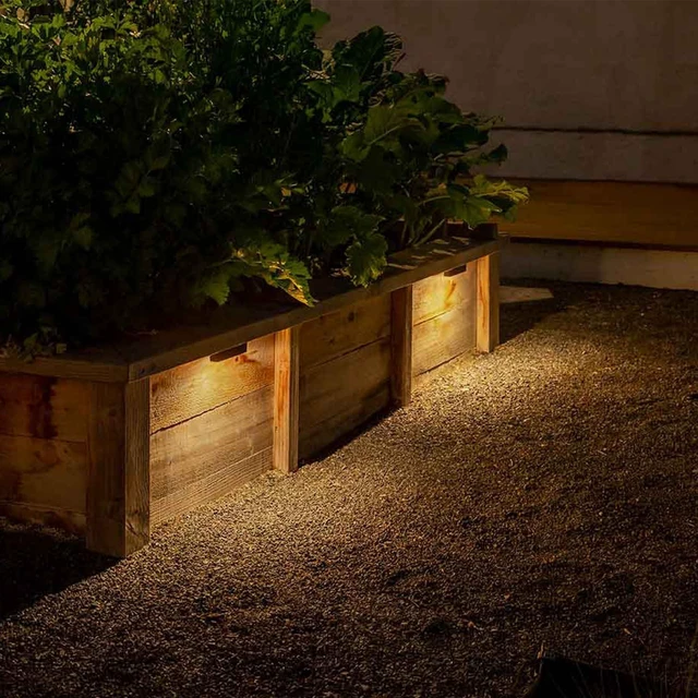Alt view image 2 of 4 - FXL LD Low Voltage LED Landscape Ledge Light, Flat Black | 75-lumen, 2700K G4 LED with a snap-on frosted lens, 10 ft. lead, and phase dimming for hardscape lighting (LDLED20WFB)