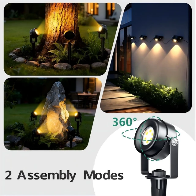 Alt view image 3 of 7 - HISTAR Led Low Voltage Landscape Lighting with Bluetooth App | Remote Control RGBW Outdoor Spot Lights for Yard, House, All-in-One Permanent Outdoor Lights