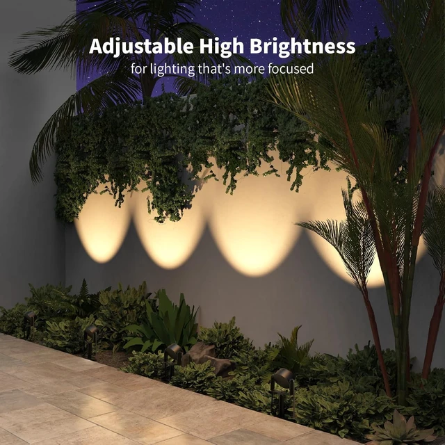 Alt view image 7 of 7 - HISTAR Led Low Voltage Landscape Lighting with Bluetooth App | Remote Control RGBW Outdoor Spot Lights for Yard, House, All-in-One Permanent Outdoor Lights