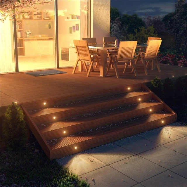 Alt view image 3 of 7 - SMY Lighting Recessed LED Deck Lights Kits 6 Pack, (Upgrade Version) Deck Lighting Waterproof IP67,Low Voltage LED Lights for Garden, Steps,Stair, Living Room, Bathroom, Patio, Pool Deck,Kitchen