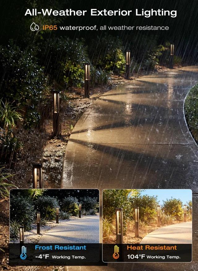 Alt view image 5 of 7 - CLOUDY BAY Low Voltage Path Lights, 6 Pack, 12-24V 3W LED | 1800K/2700K/3000K/4000K/5000K, Landscape Pathway Lights, Outdoor Landscape Lighting for Driveway, Aluminum