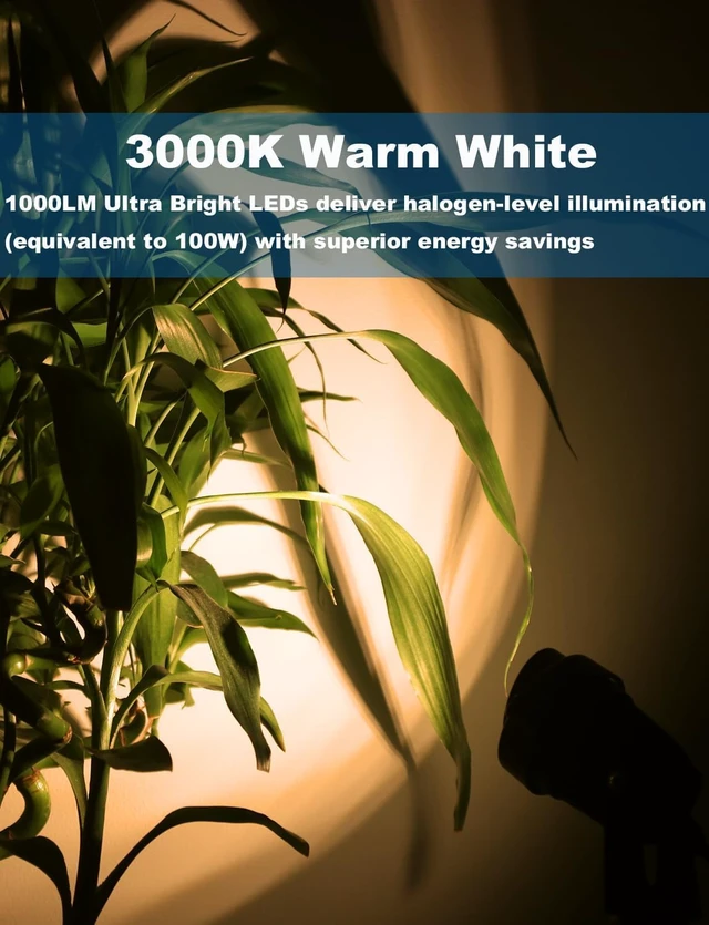 Alt view image 5 of 7 - Motrackcao 12W Landscape Lights Low Voltage LED Landscape Lighting Spotlight Waterproof Garden Pathway Christmas Decorative Lights Outdoor (Warm White 10 Pack)