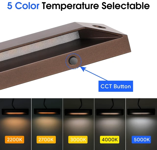 Alt view image 3 of 7 - Energetic 5CCT Low Voltage LED Outdoor Step Lights Deck Landscape Lighting | 5CCT Selectable (2200K-5000K); 12V AC/DC Low Voltage, 5W & 100LM Energy Efficient; IP65 Waterproof; 8-Inch Aluminum Housing