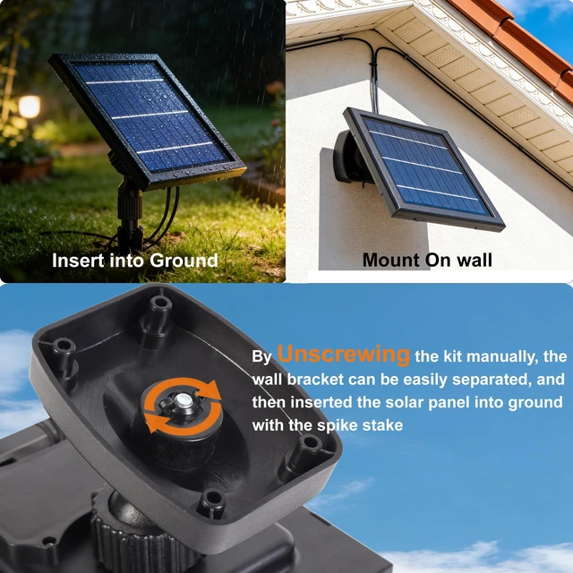 Alt view image 7 of 7 - SUNLONG Solar Spot Lights Outdoor Waterproof for Tree Yard 2X 16.4Ft Wires | Solar Powered, 2 Extension Cord,Wall Mounted,Ground Stake,Dusk to Dawn,Auto On/off,Ideal for Landscape Garden Pathway,6000K