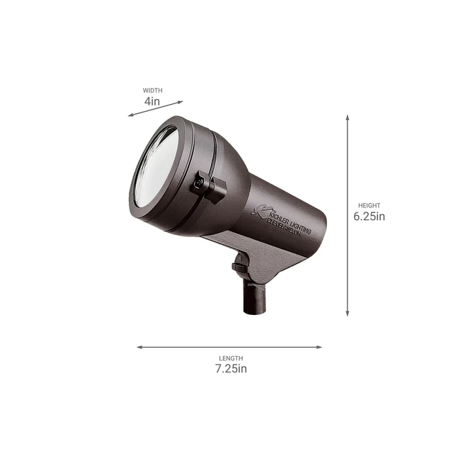 Alt view image 2 of 2 - Kichler Landscape Accent Light, Architectural Bronze | Focused uplighting highlights trees and landscape features (4" x 6.25"), 15231AZT