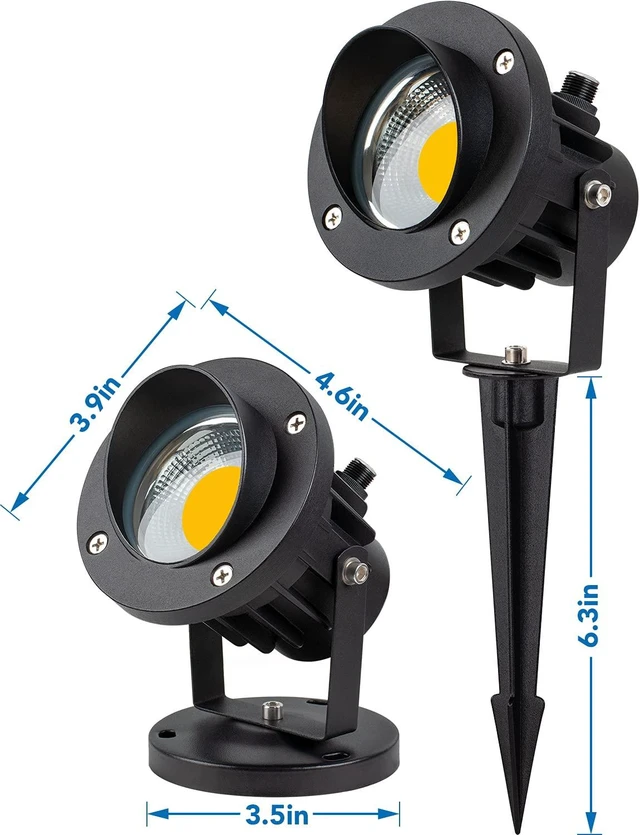 Alt view image 7 of 7 - SUNVIE 20W Spot Lights Outdoor with Photocell Sensor, Dusk to Dawn LED Landscape Spotlights, Waterproof 120V 2000LM 3000K Landscape Lighting for Yard Flag Tree Garden 6 FT US 3-Plug in Cord, 2 Pack