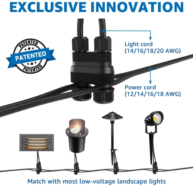 Alt view image 6 of 7 - SUNVIE 5W Low Voltage Step Lights 6 Inch Outdoor Aluminum Brown, 12-Pack | Landscape lights, 12-24V AC/DC, 3.2FT ETL Listed Wire, with Fastlock2 Connectors, Horizontal Louver, for Stairs, Step, Fences