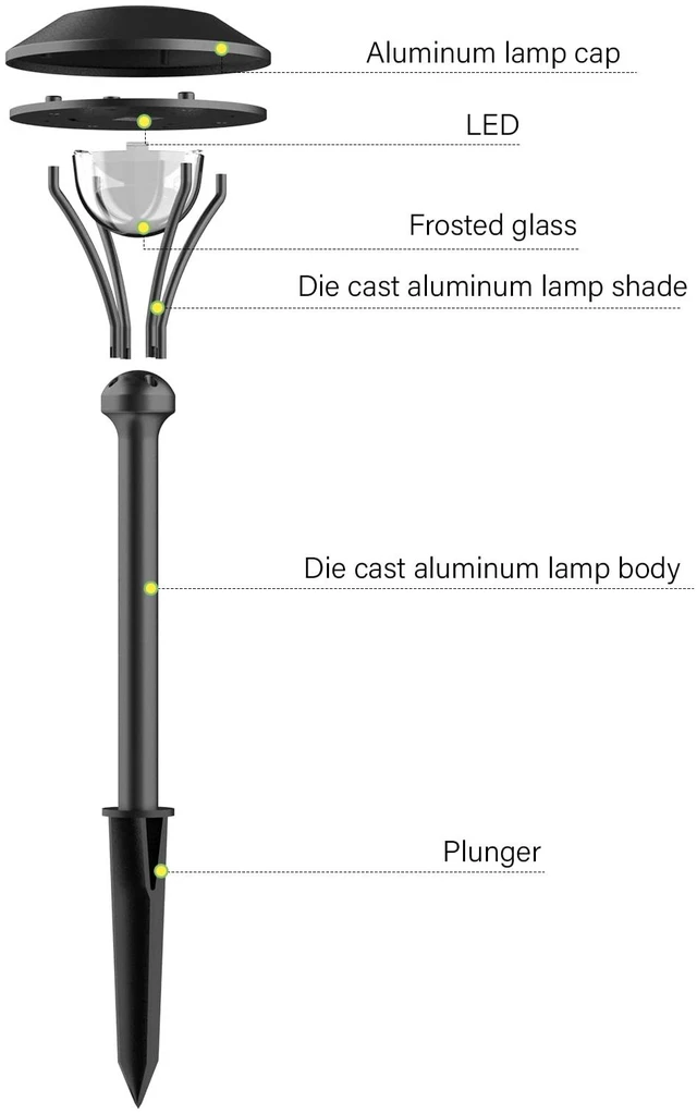 Alt view image 4 of 7 - Malibu Celestail LED Pathway Light LED Low Voltage Landscape Lighting Garden Light for Driveway, Yard, Lawn, Pathway, Garden 8406-2104-01