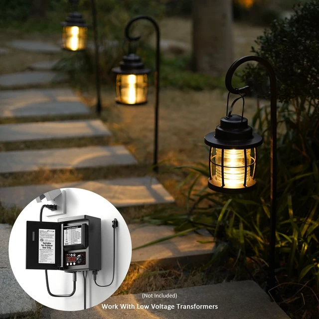Alt view image 7 of 7 - Malibu Lightning 8422-4110-01 Harbor Collection LED Low Voltage Jelly Jar Pathway Light- Black