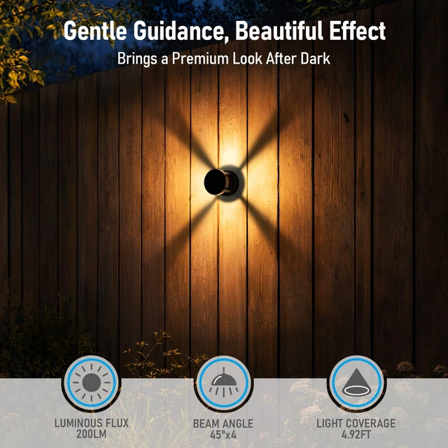 Alt view image 4 of 7 - 2-Pack 4 Inch 5CCT Low Voltage Pathway Lights, LED Landscape Light | Low-Profile Bollard, Anti-Glare, Stake Mount & Surface Mount, 5CCT, 12-24V, CRI90, for Lawn Yard Fence, IP65, ETL, Aluminum