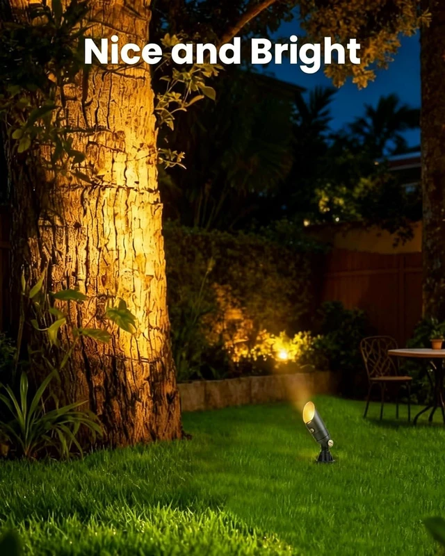 Alt view image 6 of 7 - Makergroup Brass Landscape Light, MR11 LED Bulb 12V Low Voltage | Mini Spotlight 3W, Landscaping Spot Light, Replaceable Bulb Warm White 2700K, Weatherproof Accent Light for Outdoor Lighting