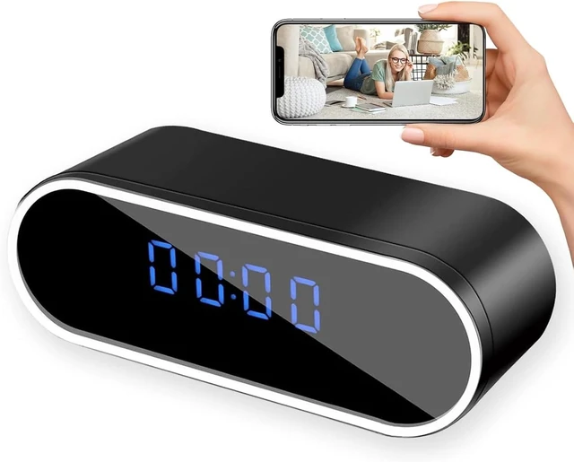 Main image of HD 1080P WiFi Hidden Spy Camera Clock,Wireless Indoor Spy Nanny Camera. | Hidden Security Camera for Home, Battery Powered Bedroom Hidden Spy Nanny Camera with Night Vision and Motion Detection
