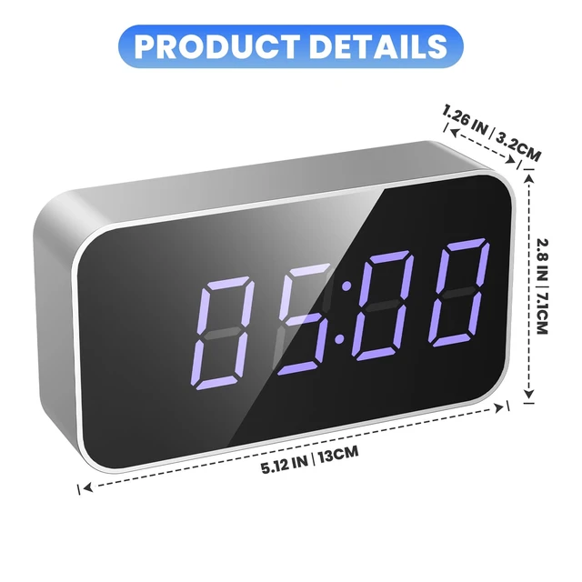 Alt view image 5 of 7 - Hidden Camera Clock 4K UHD Clock Camera with Motion Alerts & Remote Access | Smart Home Security Camera with Digital Clock Design, Wireless Indoor Camera for Family, Pet Care, Office & Daily Safety