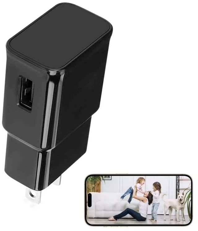 Main image of Huxuoit Hidden Spy Camera, USB Charger Design, 1080P HD, Motion Detection, Loop Recording, WiFi, Indoor Home Security Nanny Cam