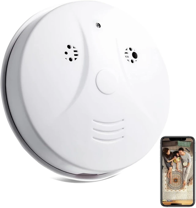 Main image of Security Camera Smoke Detector Hidden Camera 1080P WiFi Indoor Video Camera | Spy Camera with Card Reader, Night Vision, Motion Detection and App Remote Control for Home Office Safety