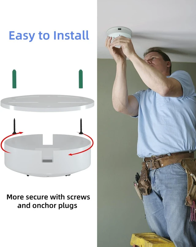 Alt view image 7 of 7 - Security Camera Smoke Detector Hidden Camera 1080P WiFi Indoor Video Camera | Spy Camera with Card Reader, Night Vision, Motion Detection and App Remote Control for Home Office Safety