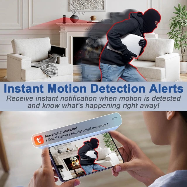 Alt view image 5 of 7 - Smynkoa 1080P USB Charger with WiFi Hidden Camera, Indoor Security Cam | 5 USB Hub, Motion Detection, Night Vision, WiFi Connected, App Controlled, Loop Recording for Home Security/ Office Pet