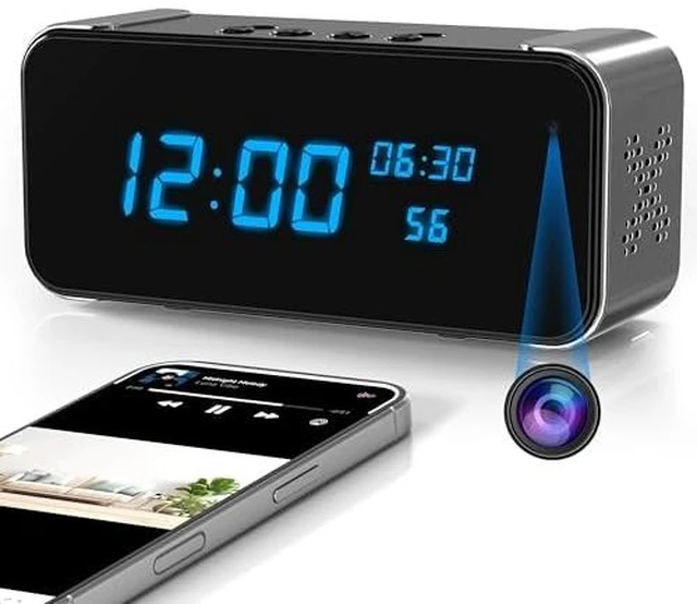Main image of Tccbac Hidden Camera Clock 4K WiFi, 3-in-1 Spy Cam with Bluetooth Speaker | nanny cam hidden camera, motion detection alert, real-time App remote view, night vision, micro SD storage